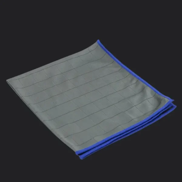 5x microvezeldoek Carbon 40x50cm blauwe boord