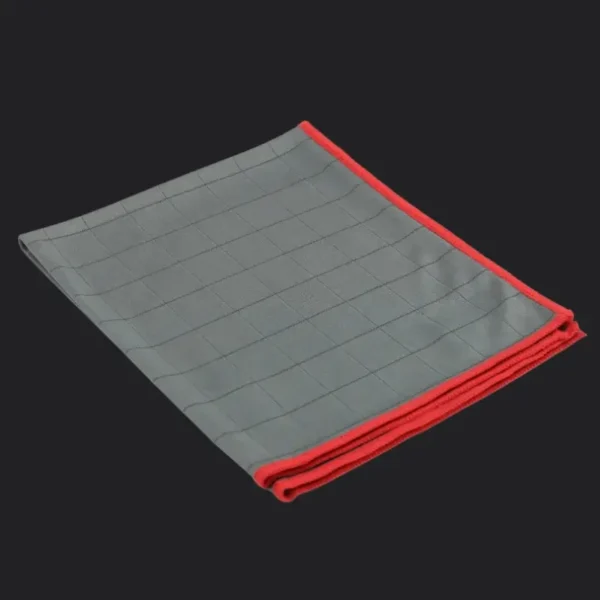 5x microvezeldoek Carbon 40x50cm blauwe rood