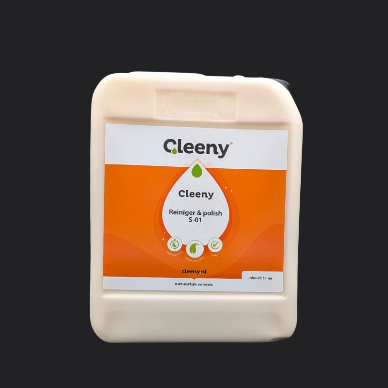 Met Cleeny Reiniger & Polish in 5 liter fles zorgt u voor langdurig onderhoud, kleurherstel, en een professionele uitstraling van uw vastgoed.